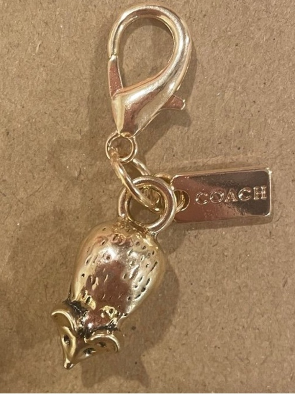 Coach Gold mouse Charm Clip-On
